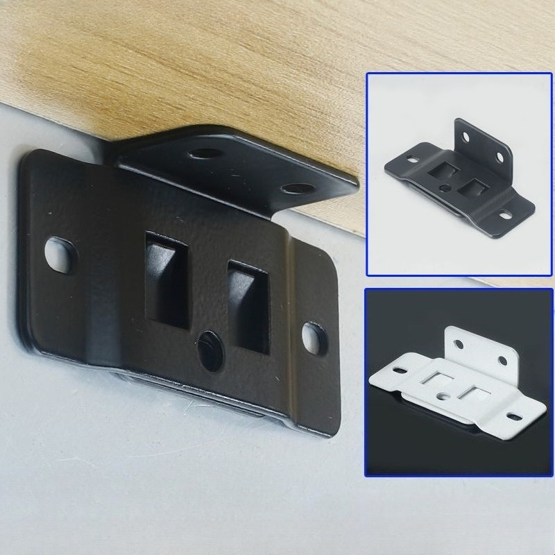 Furniture Hardware Parts - 4セット小型頑丈耐久性のあるツーインワン家具棚L字型90度コネクタホームハードウェア部品簡単な取り付け不要