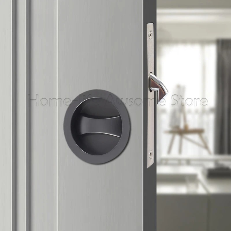 Zinc Furniture Hardware - スライドドアロック モダン 隠し ジンク合金 フック サークル