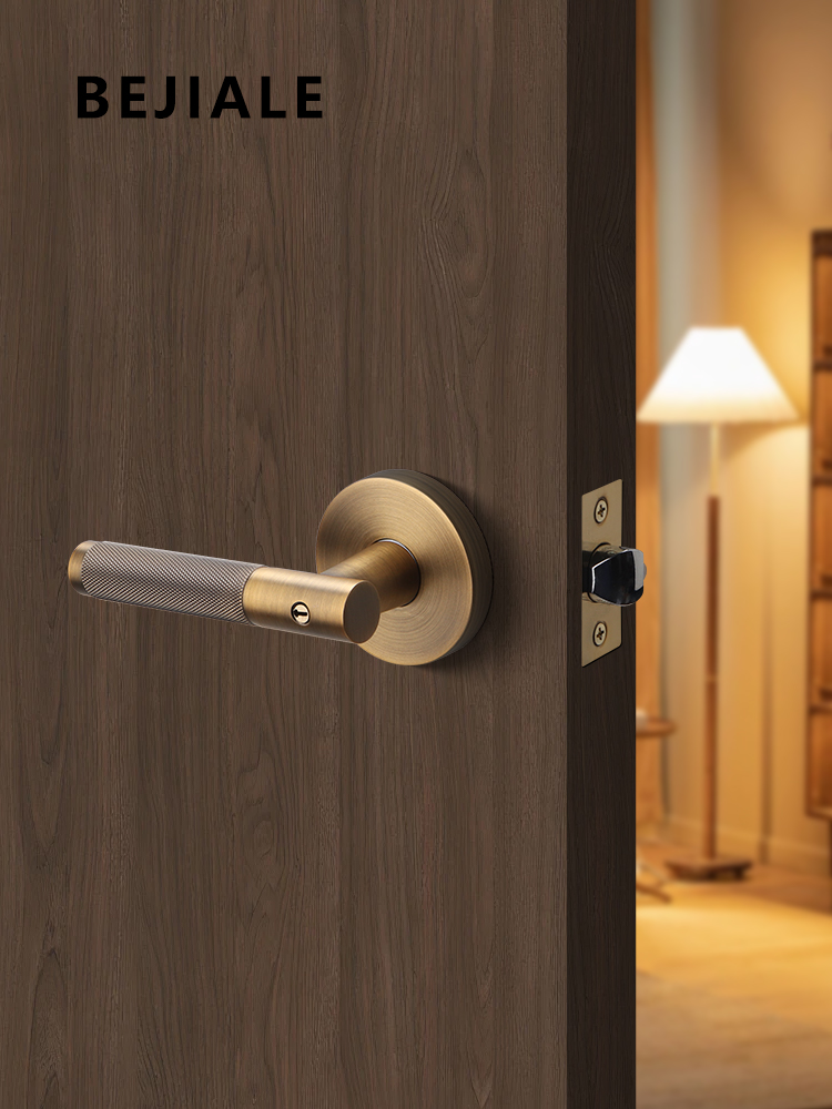 Zinc Furniture Hardware - 屋内ドアロックとキーセキュリティドアハンドル亜鉛合金固体目に見えない鍵穴ドアハンドル家庭用黒球状ロック