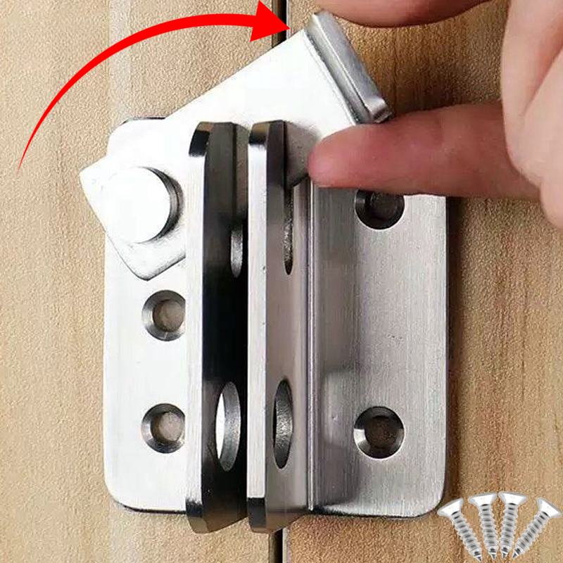 Furniture Hardware Fitting - 1/5 セットフリップラッチゲートラッチステンレス鋼左右フリップラッチフリップステンレス鋼スライドボルトドアロックバックルハードウェア
