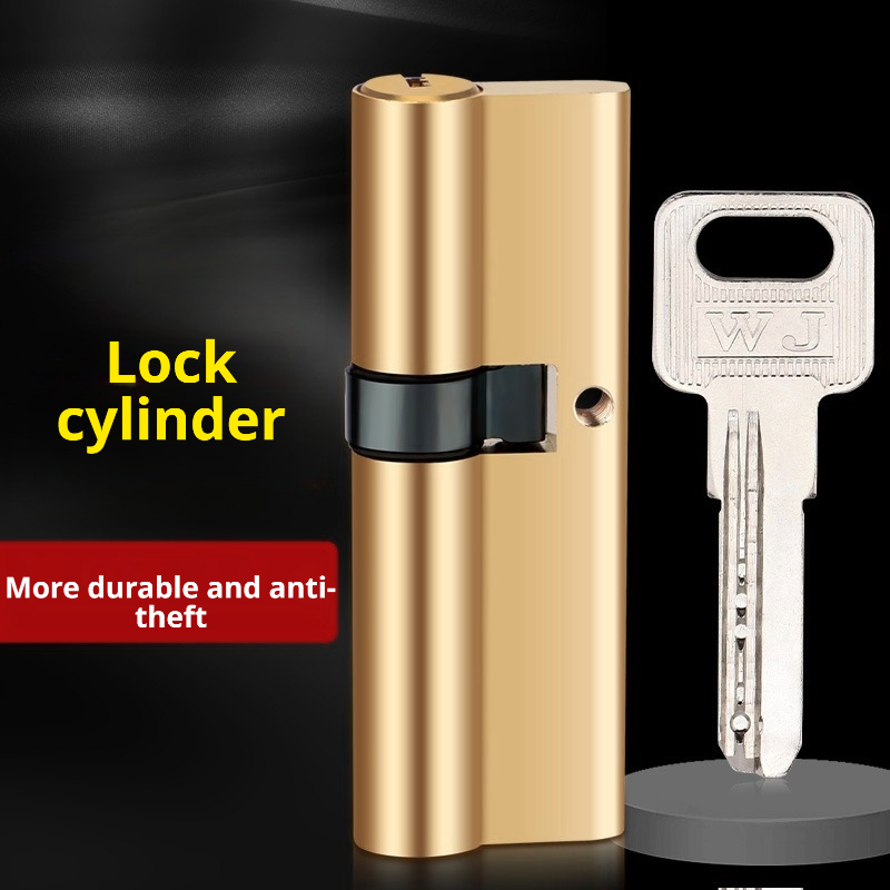 Furniture Hardware Fitting - 家庭用玄関ドア盗難防止ロックシリンダー真鍮バイアス加工65〜100mm延長コアハードウェアABキー付き