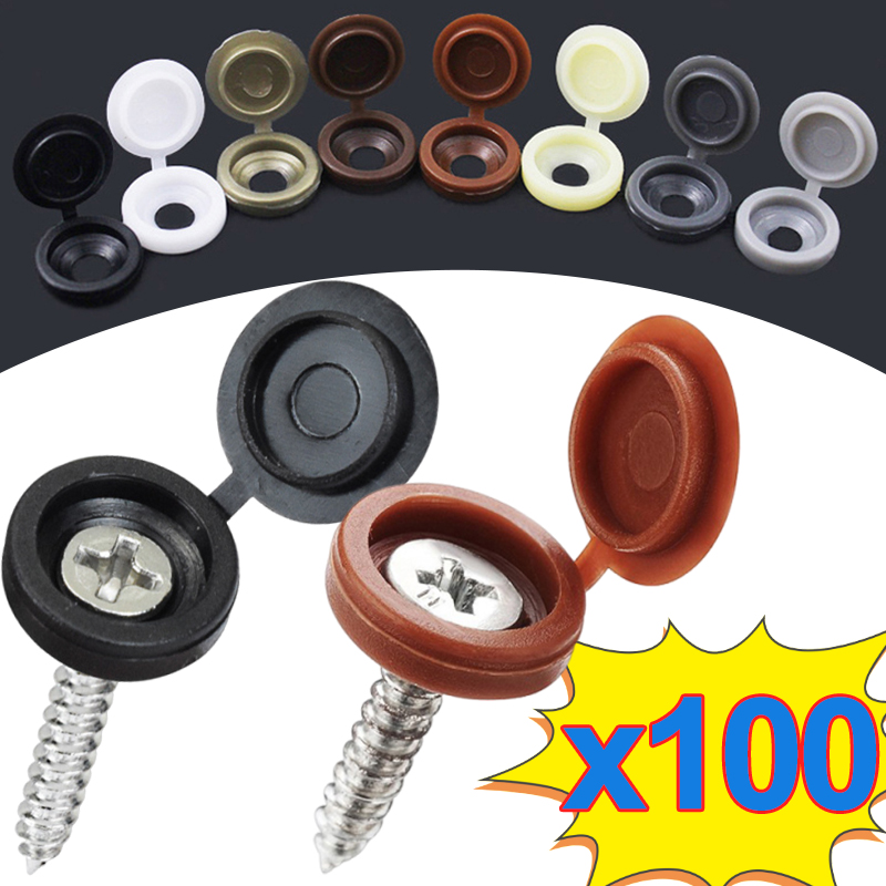 Furniture Hardware Nut - 10/500 個ネジ装飾キャッププラスチック保護カバーブラックホワイト車のボルトナット家具ハードウェアネジ折りたたみキャップカバー