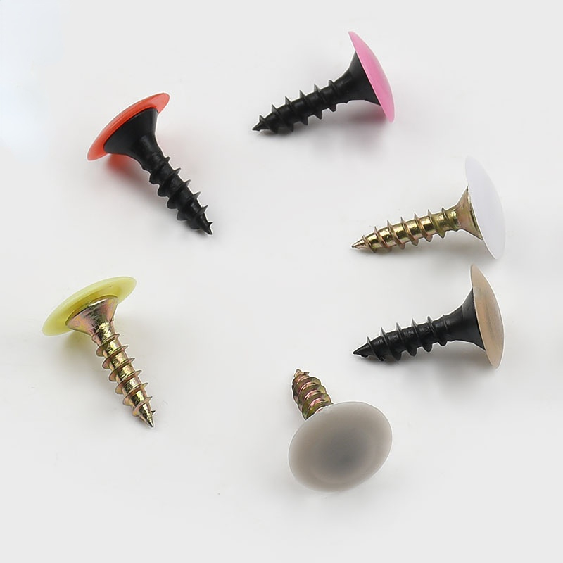 Furniture Hardware Nut - 100/500/1000 個プラスチック製スクリューキャップカバーナットフラットプラスネジスナップ保護キャップ家具装飾ボルトハードウェア