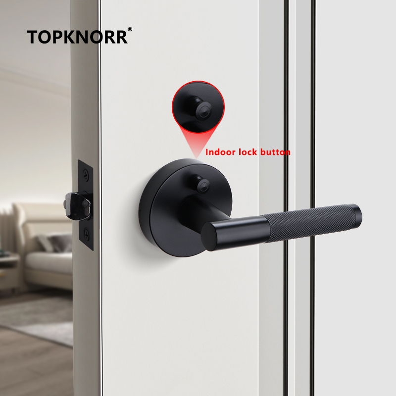 Zinc Furniture Hardware - 浴室ロックボール通路ロックシングルタングキーレス寝室プライバシードアロック屋外ドアロックハンドル安全ハンドル安全