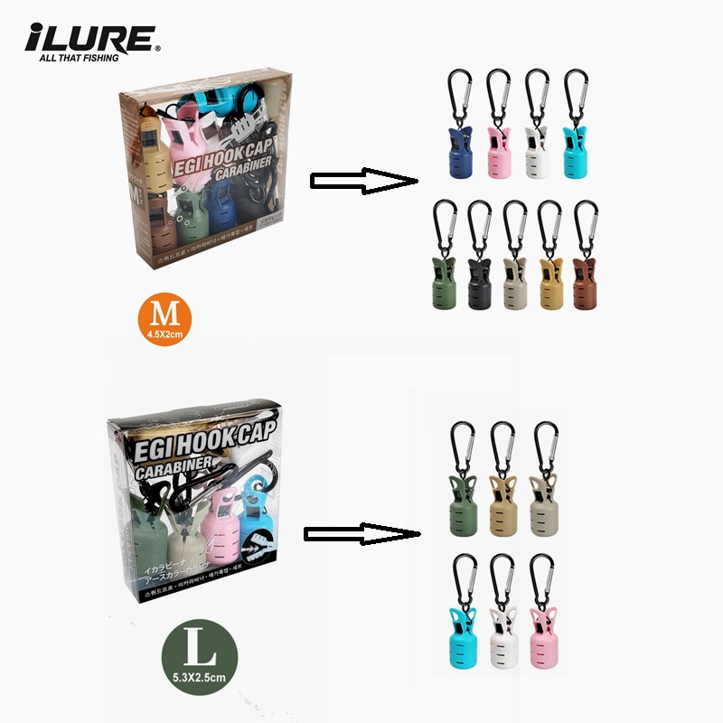 Furniture Hardware Jig - L+Mサイズ イカ釣り用ジグプロテクターセット タコ釣り用フックカバー カットルフィッシュアンブレラ ルアーキャップ ウッドシュリンプベイト