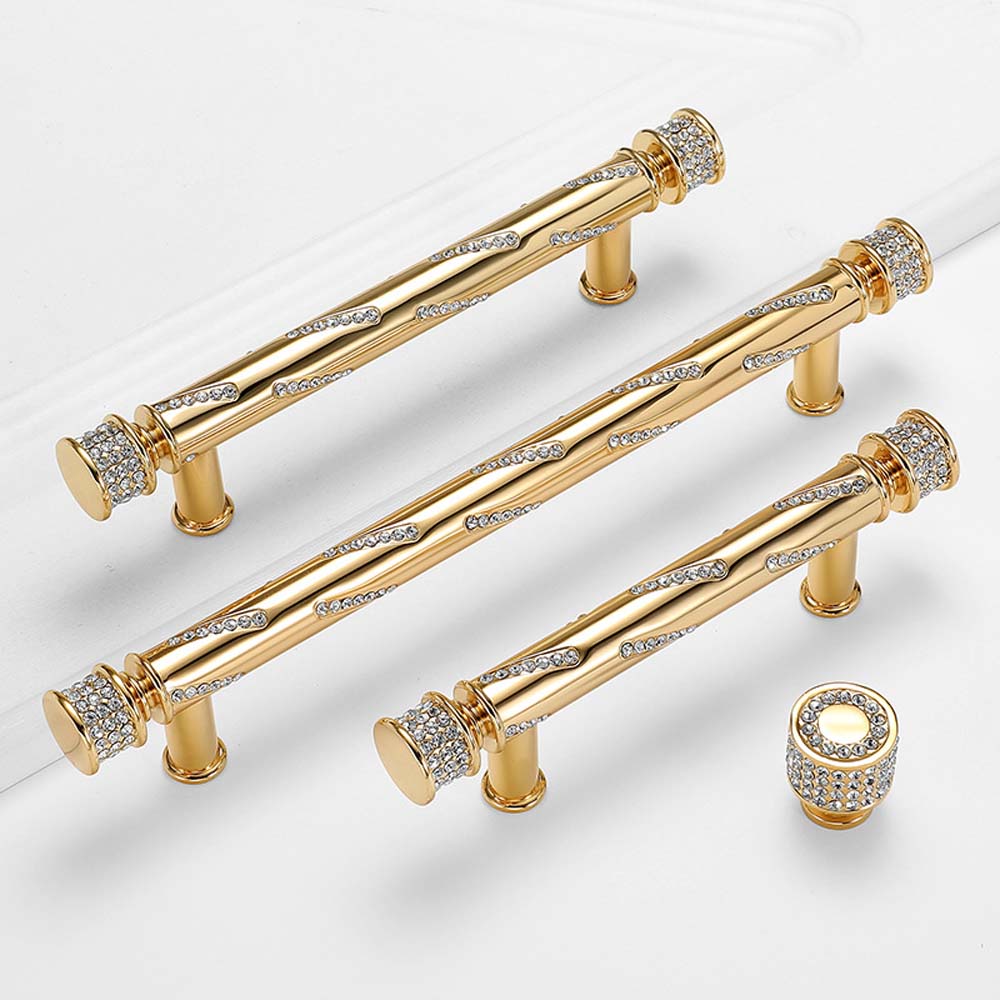 Drawer Pull Gold - デラックスゴールドライトキャビネットハンドル,引き出しハンドル,モダンなミニマリスト,北欧スタイル,ダイヤモンド,ワイン,キャビネット,ドア,キッチン