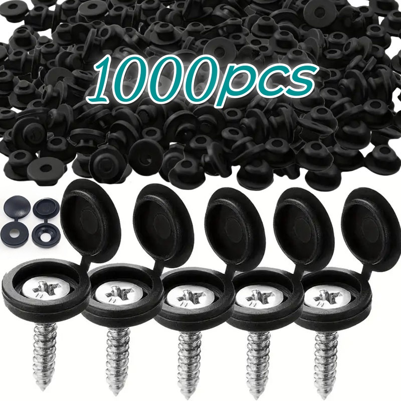 Furniture Hardware Nut - 1000 個ヒンジ付きプラスチックネジキャップカバー倍スナップ保護キャップボタン車の家具装飾ナットカバーボルトハードウェア