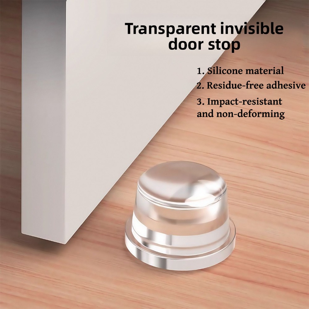 Furniture Hardware Parts - シリコーンドアストッパー壁プロテクター寝室のドアハンドルバンパー自己粘着アンチクラッシュパッド実用的な家具アクセサリー