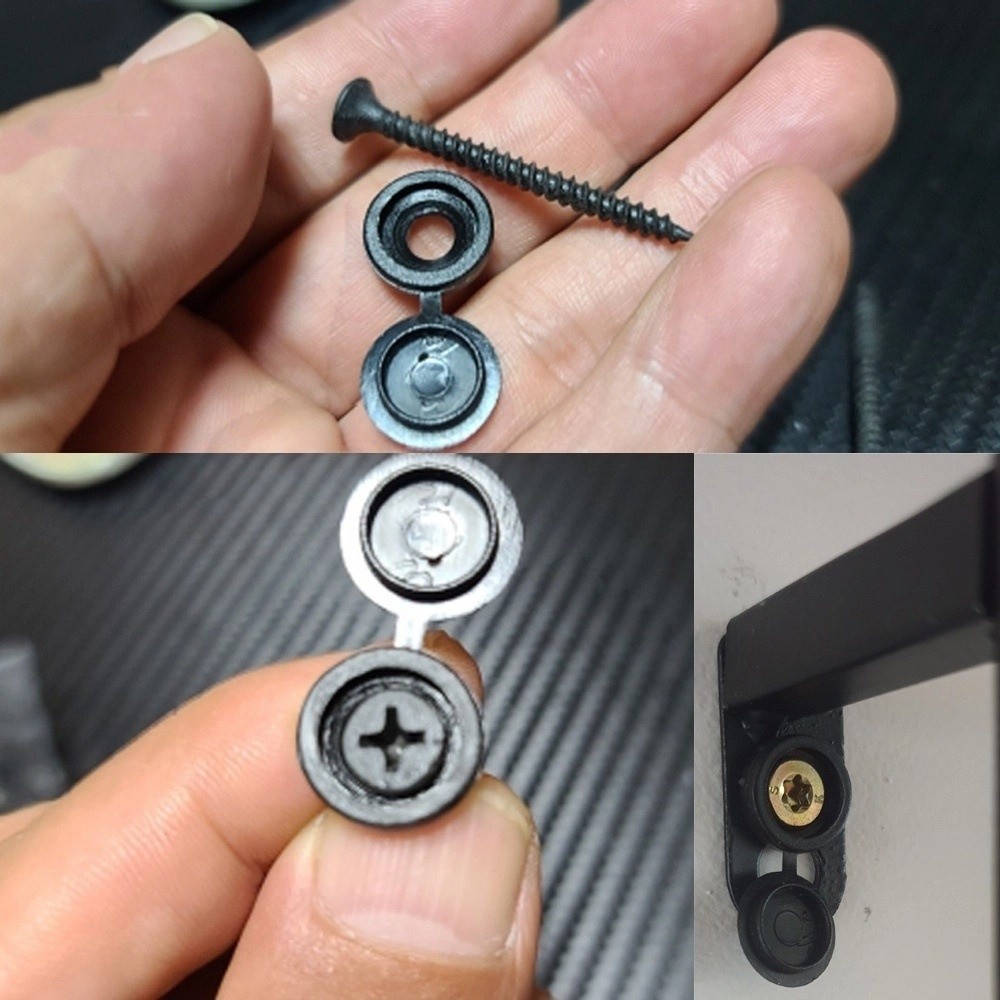 Furniture Hardware Fixing Screws - 100 個新しいユニバーサルフィットネジ保護カバースナップ保護 DIY クロスネジキャップ固定キャップ家具ハードウェア