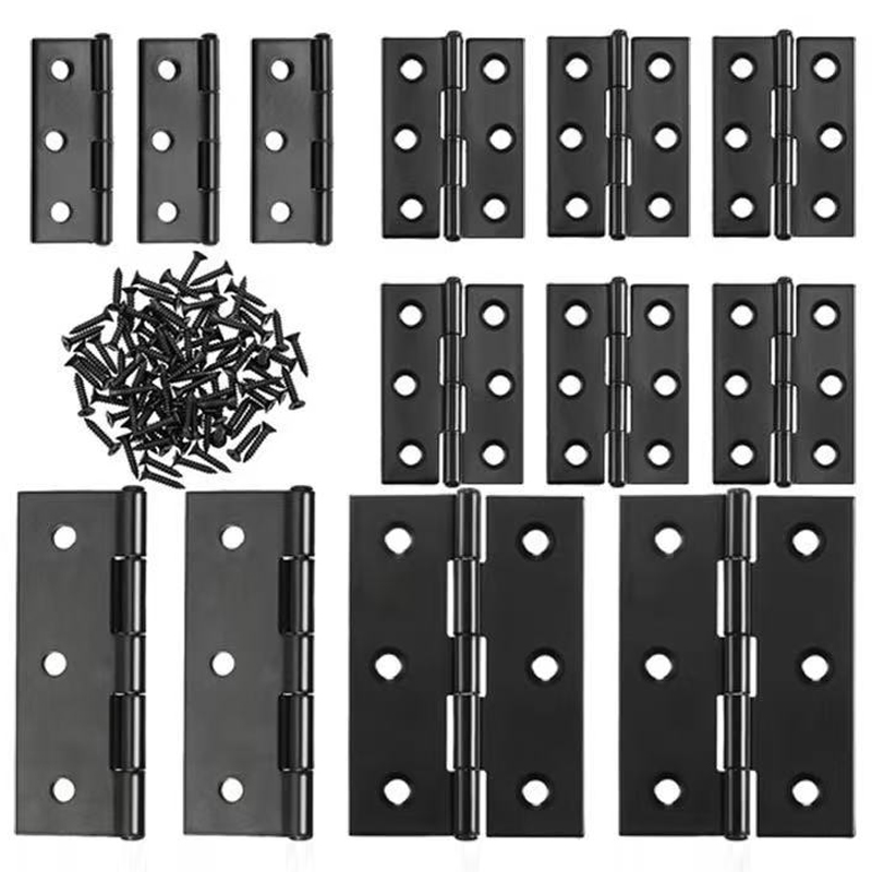 Furniture Hardware Fixing Screws - WV ブラックドアヒンジ ステンレス鋼製バットヒンジ ネジ付き キャビネット引き出し家具ヒンジ 取付プレート