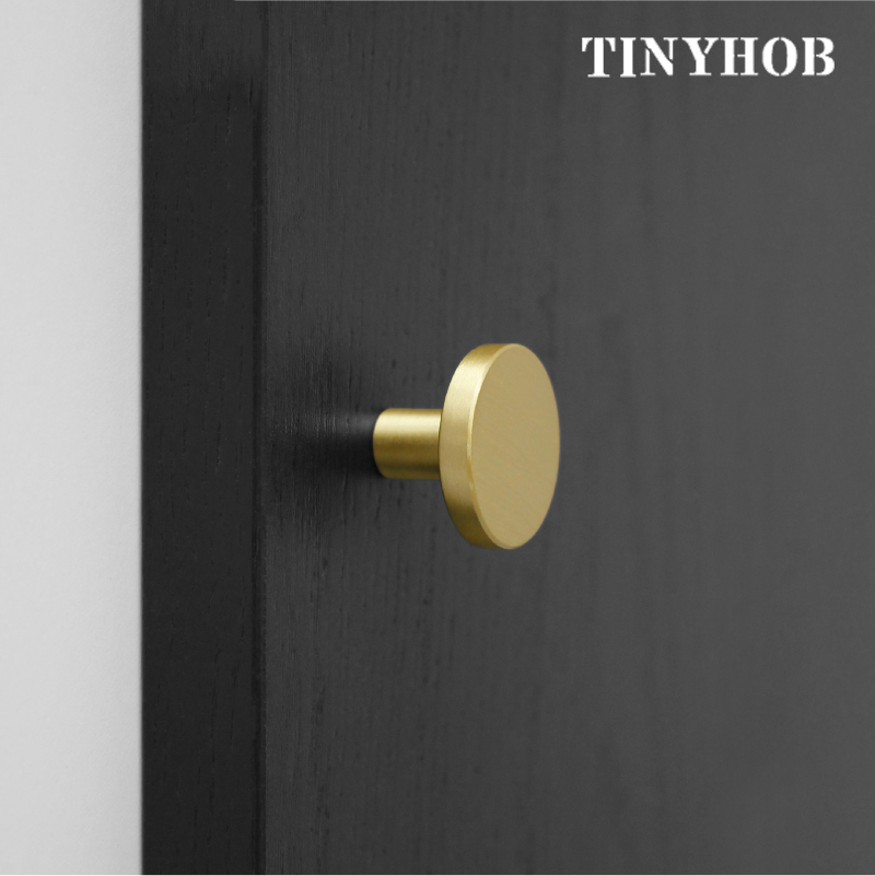Drawer Pull Gold - ラウンド真鍮ドレッサーノブ引き出し取手ハンドルキャビネットドアノブハンドルシンプルなゴールドキッチンハードウェアプル