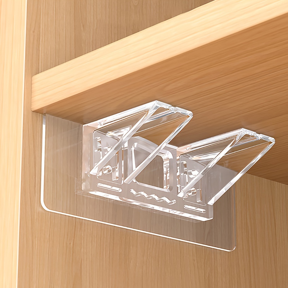 Shelf Peg Support - 6/12 個の棚サポートペグ、キャビネット本棚クローゼットブラケット下見板層クローゼットキャビネットヘルパー用自己粘着クリップ