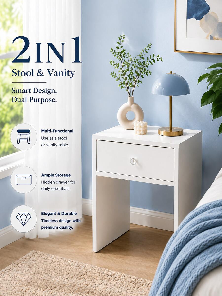 2-in-1収納スツール＆ナイトスタンド、クリスタルノブ付き - Furniture Hardware Parts のレビューと価格