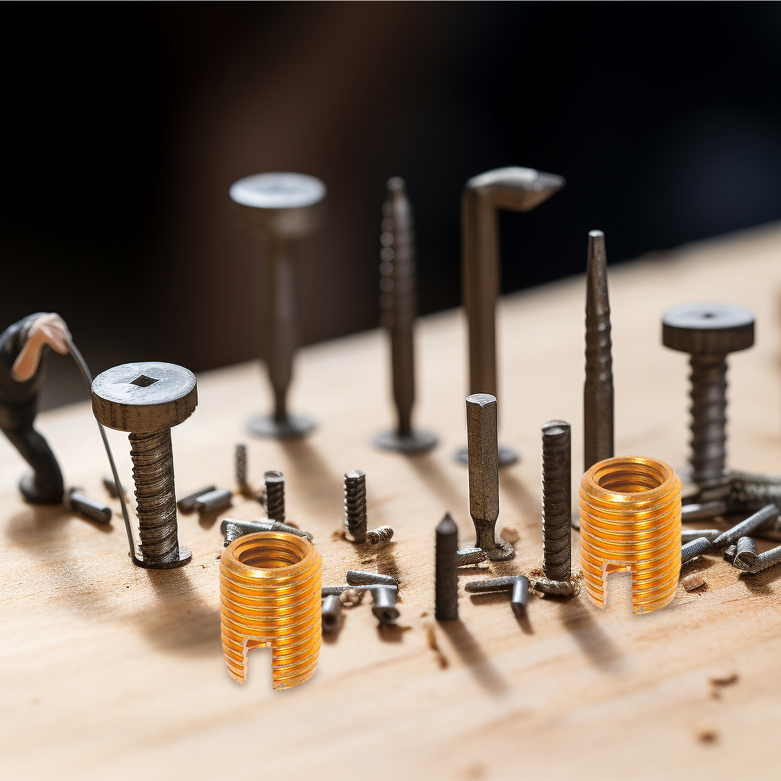 20個入りねじ込み式インサート、家具用セルフタッピングねじ、 - Furniture Hardware Threaded Inserts のレビューと価格