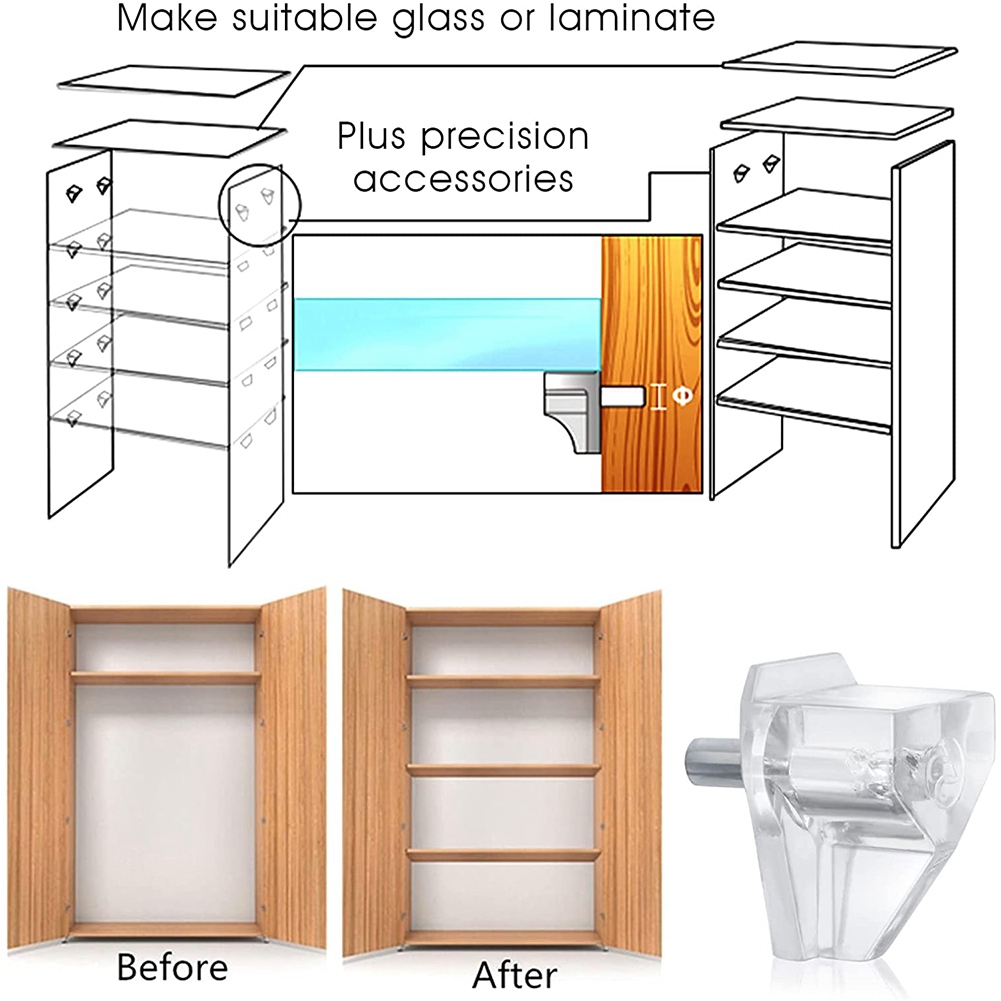 3mm,20個,棚クリップ,透明ホルダー,ピープトウ,キッチ - Shelf Peg Support のレビューと価格