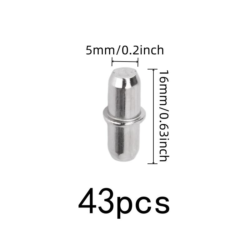 43個の棚支持ピン（鉄製）、ワードローブの棚支持やキャビネッ - Shelf Peg Support のレビューと価格