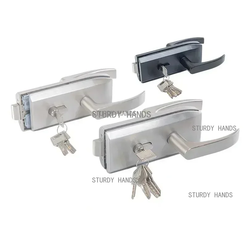 オフィスガラスドアロック浴室ステンレス鋼ハンドルドアロック寝 - Furniture Hardware Fitting のレビューと価格