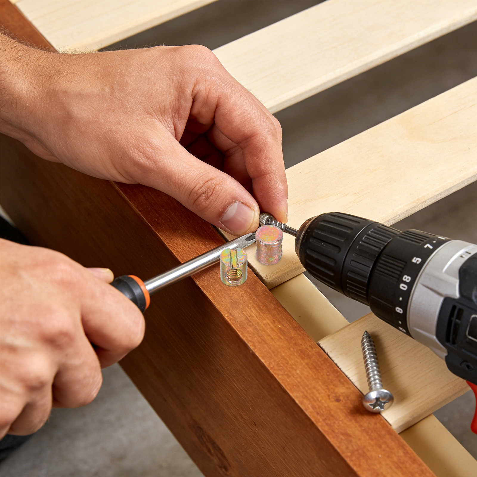 家具組み立て修理用M6スロット付きバレルナット100個セット - Furniture Hardware Threaded Inserts のレビューと価格
