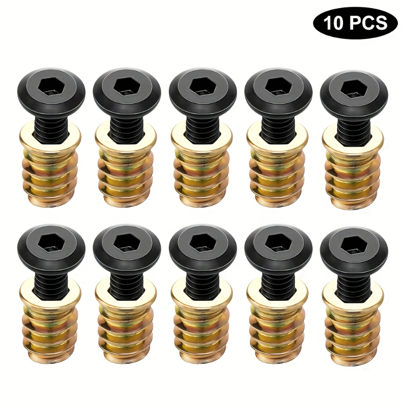 10 個のネジ付きインサートナットコンビネーションツールキッ - Furniture Hardware Nut のレビューと価格
