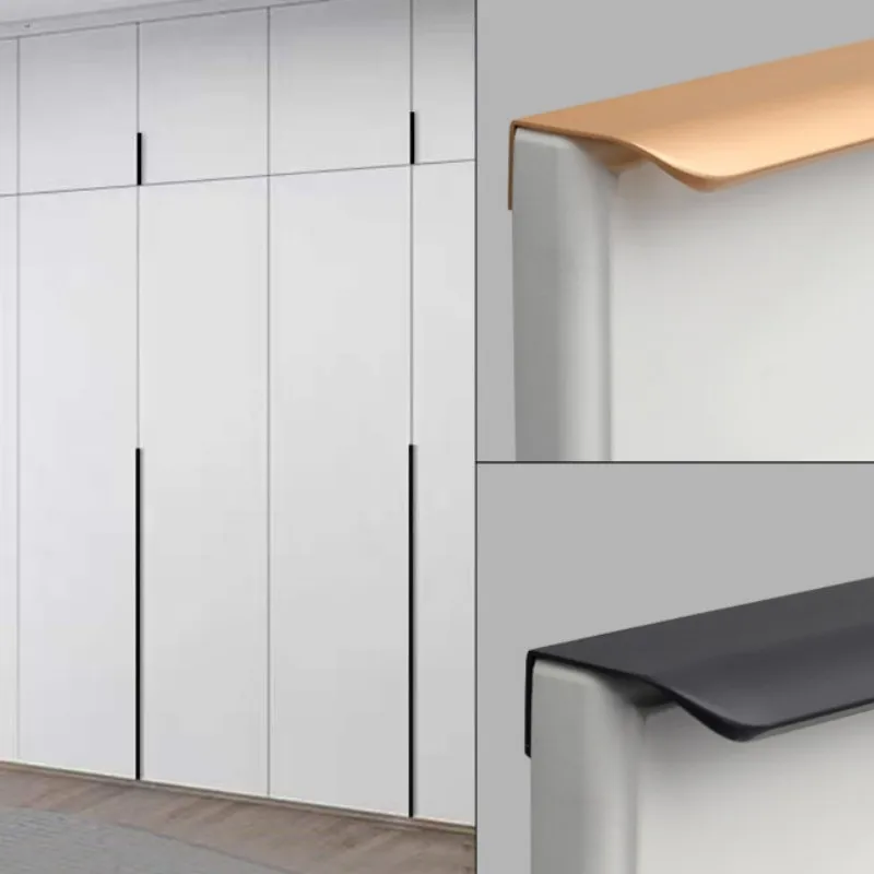 ゴールドキッチンキャビネットワードローブドア目に見えないドレ - Drawer Pull Gold のレビューと価格