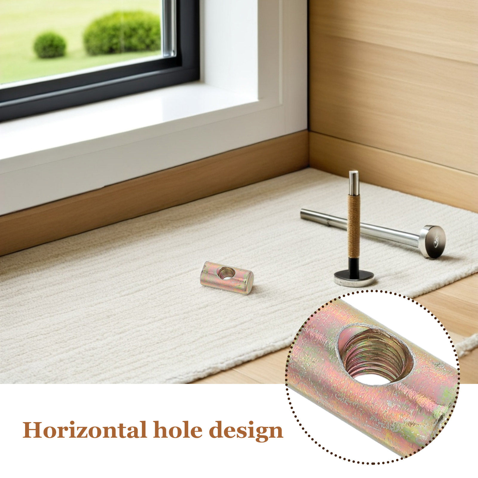 100個入り家具組立用ナット、クロスダボ、バレルコネクター、 - Furniture Hardware Threaded Inserts のレビューと価格