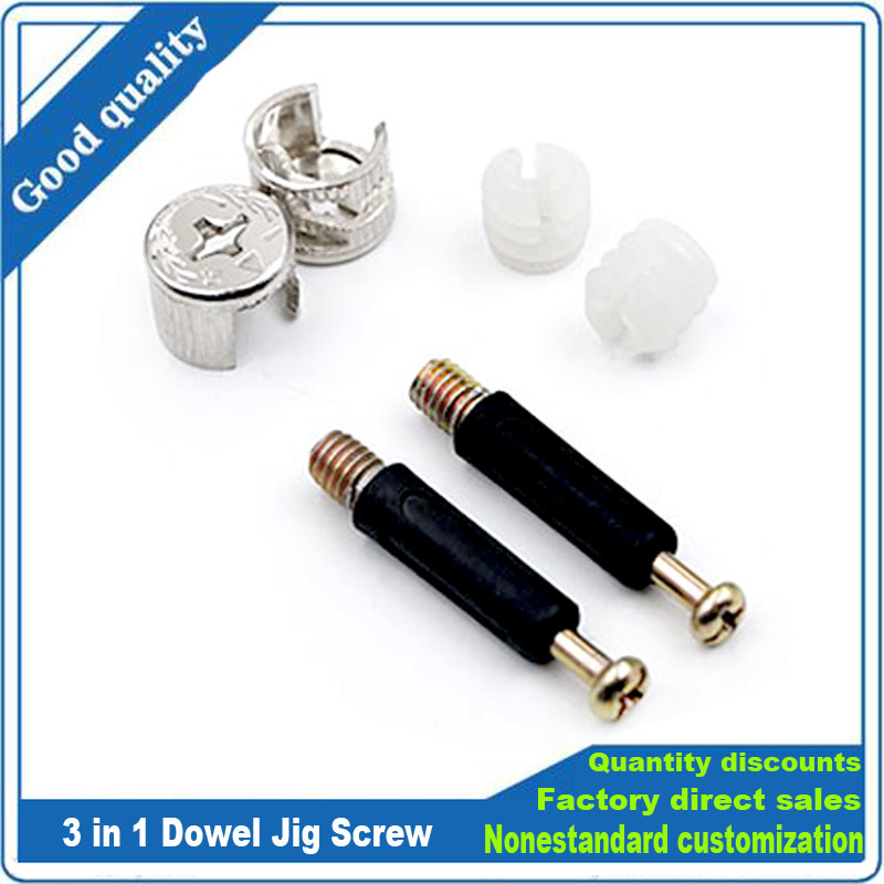 3 in 1ダボジグネジ家具接続金具セット偏心ホイールナット - Furniture Hardware Nut のレビューと価格