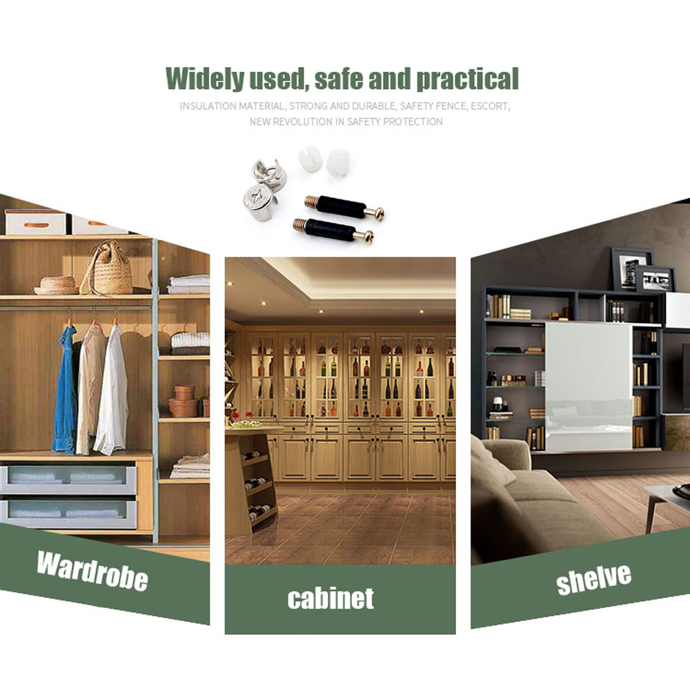 3 in 1ダボジグネジ家具接続金具セット偏心ホイールナット - Furniture Hardware Nut のレビューと価格