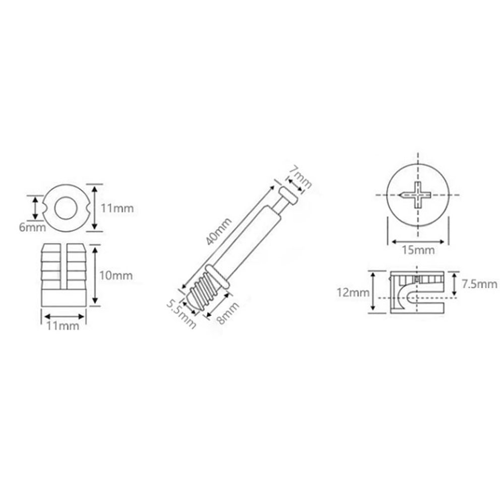 3 in 1ダボジグネジ家具接続金具セット偏心ホイールナット - Furniture Hardware Nut のレビューと価格