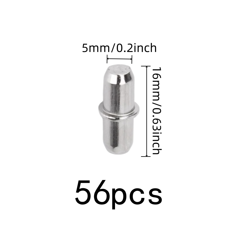 56個の鉄製キャビネットペグ、キャビネット棚用の頑丈な耐荷重 - Shelf Peg Support のレビューと価格