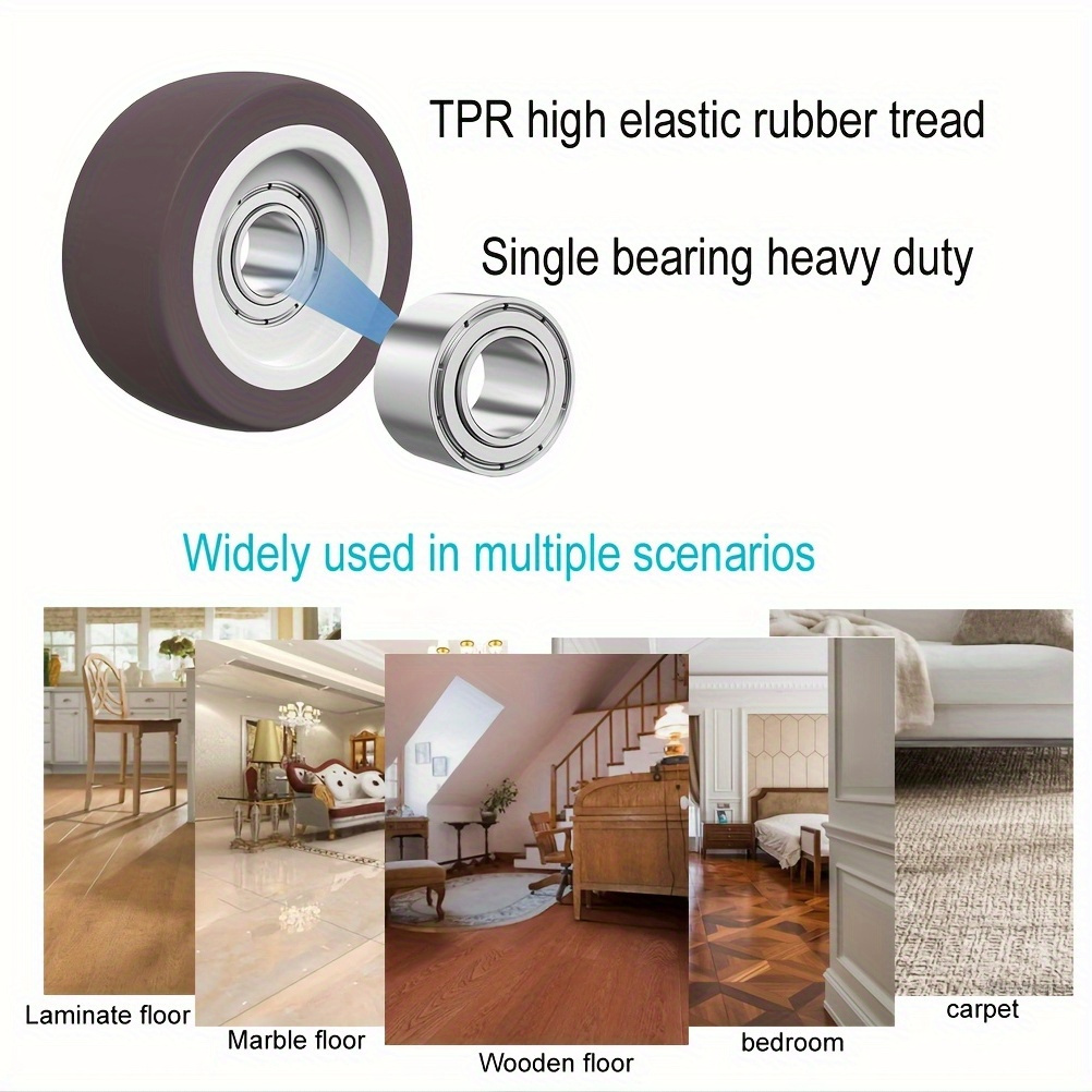 固定式キャスターホイール、ネジ付きヘビーデューティーラバー家 - Furniture Hardware Fixing Screws のレビューと価格