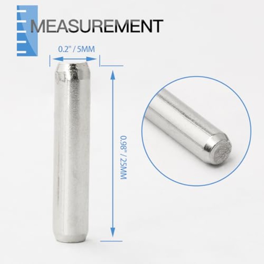 金属製ダボピン、5 x 25 mm棚支持ペグ、固定要素用研磨 - Shelf Peg Support のレビューと価格