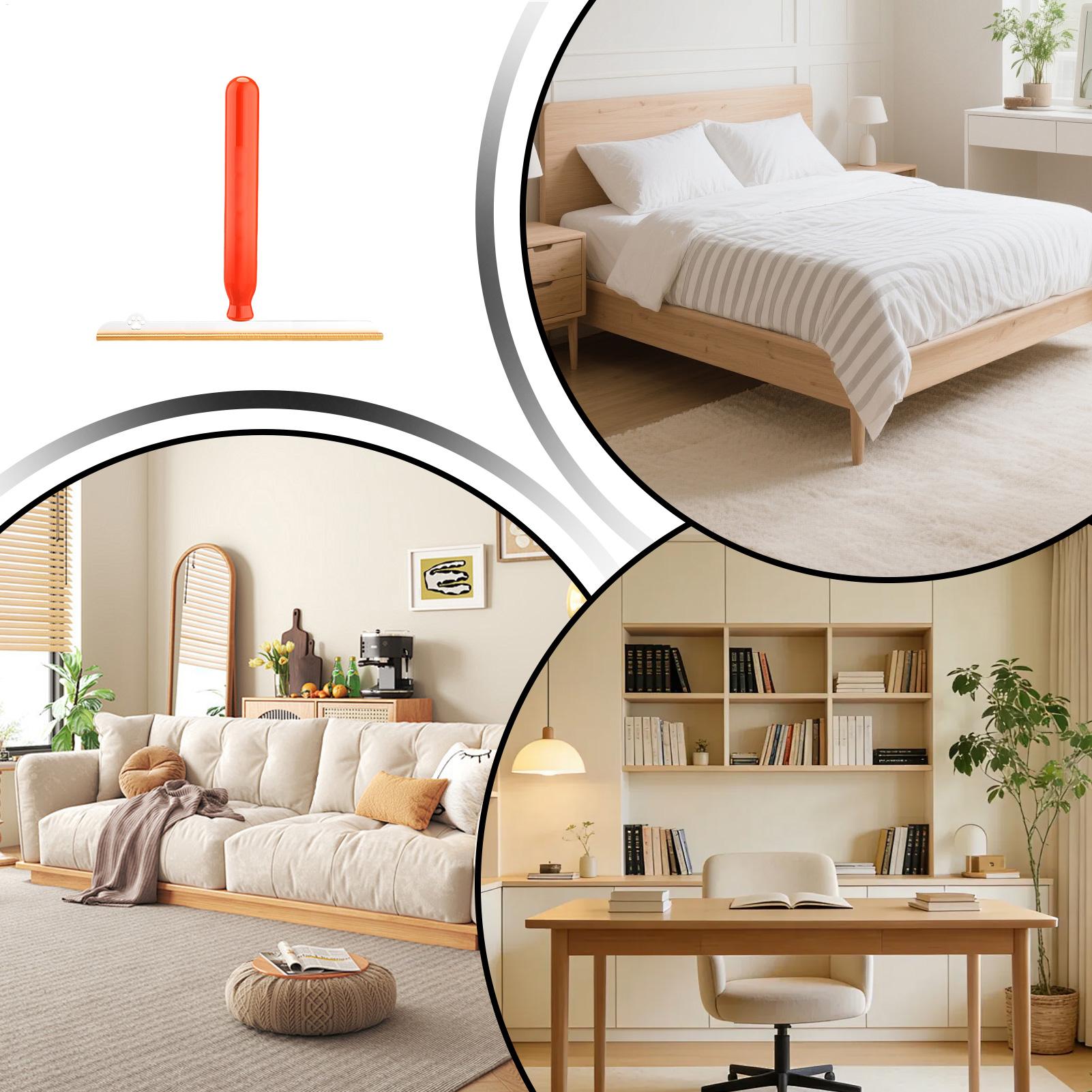 ペットの毛取り用カーペットレーキ 1個、持ち手付き、再利用可 - Furniture Hardware Parts のレビューと価格