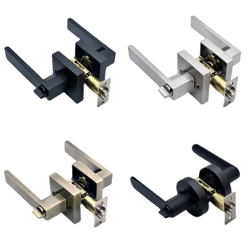 ブラックドアハンドルドアハンドルロックスクエアチャンネルプラ - Zinc Furniture Hardware のレビューと価格