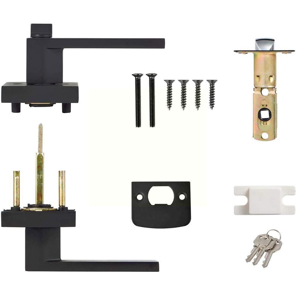 ブラックドアハンドルドアハンドルロックスクエアチャンネルプラ - Zinc Furniture Hardware のレビューと価格