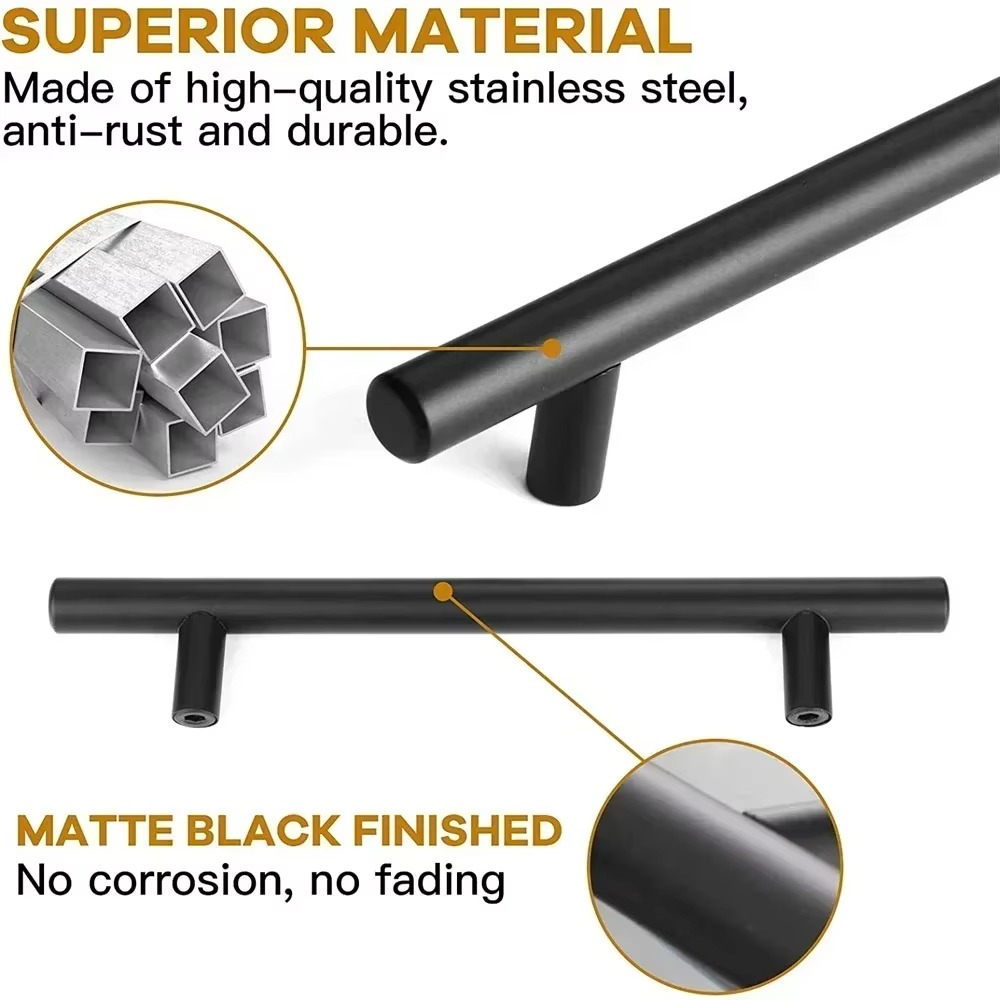 20 個キャビネット取手マットブラックステンレス鋼ドレッサー - Furniture Hardware Nut のレビューと価格