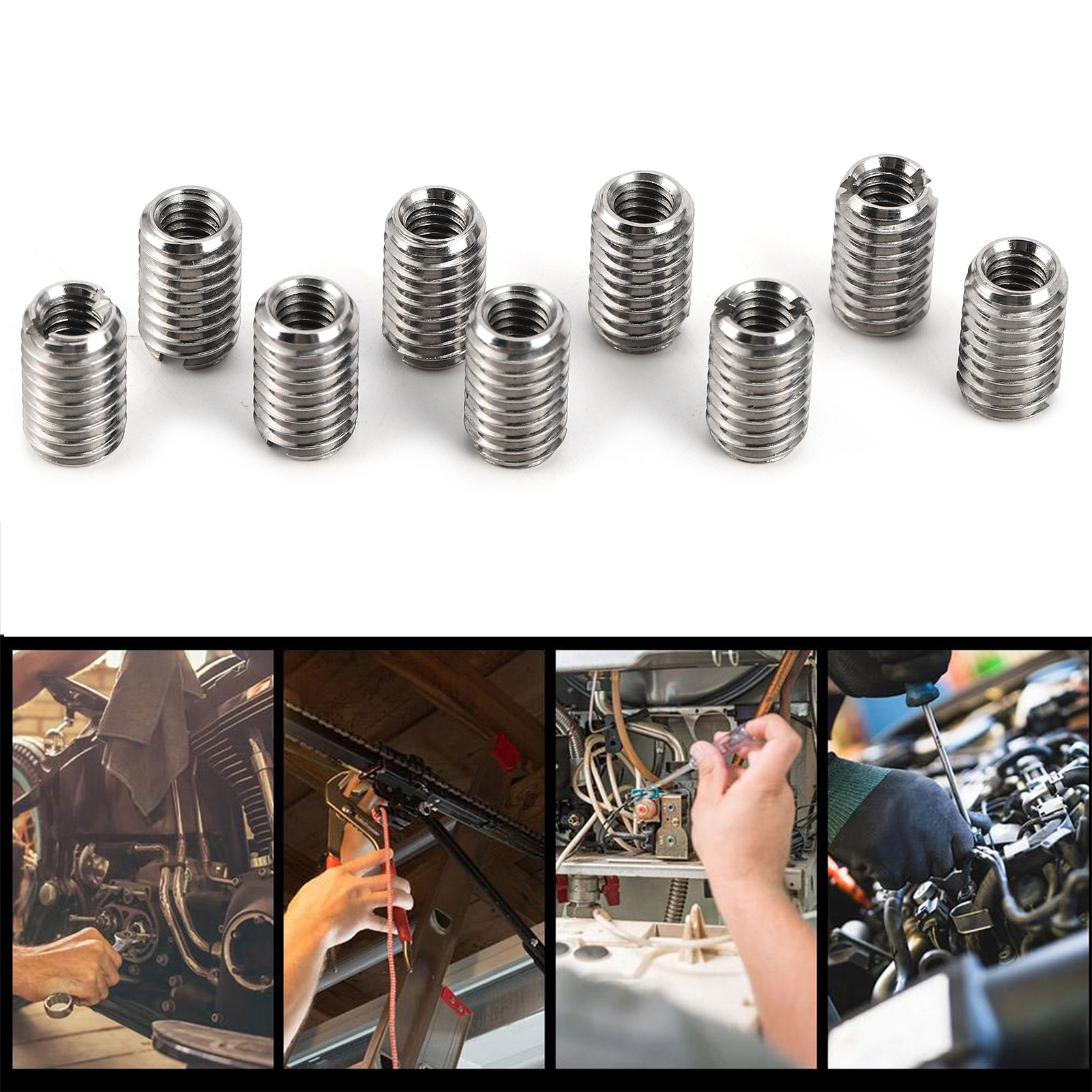10 個の減速ナット雄雌ネジ M6x1.0 から M4x0. - Furniture Hardware Threaded Inserts のレビューと価格