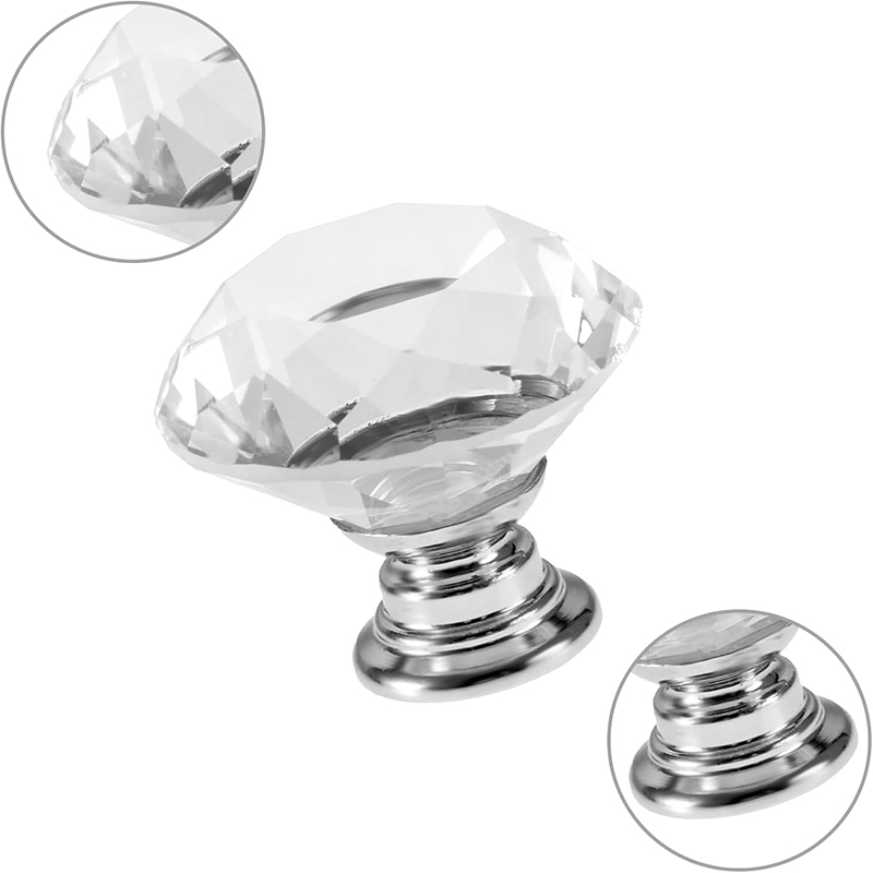 6 個のキャビネットノブネジ付き 30 ミリメートルラウンド - Furniture Hardware Nut のレビューと価格