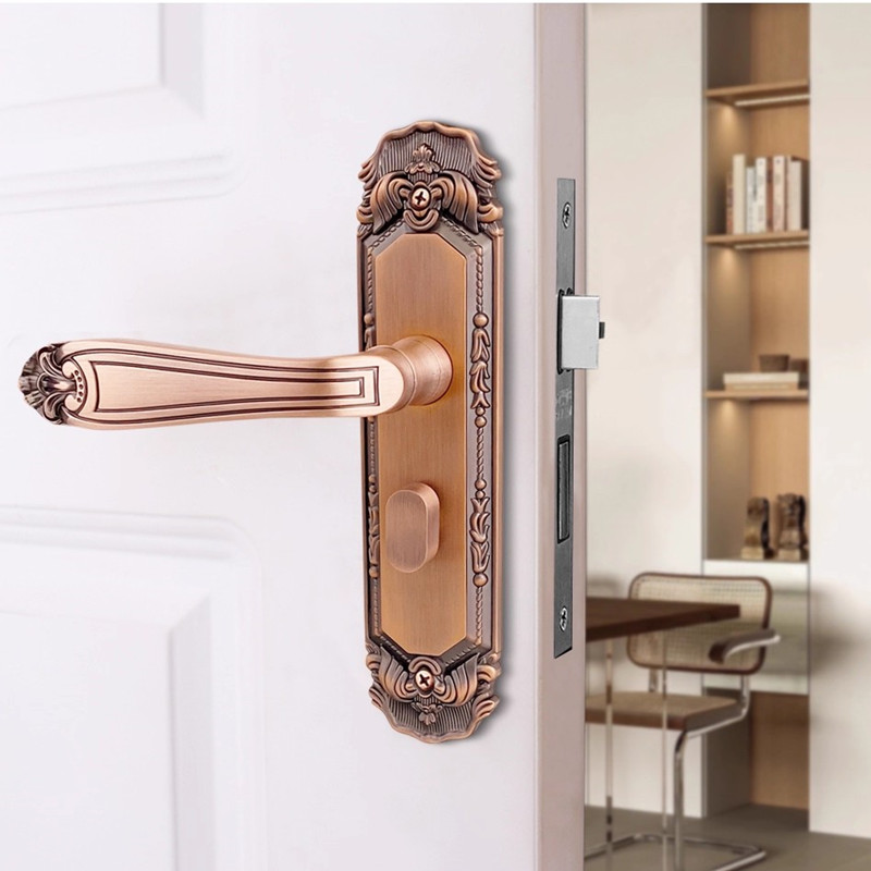 ブティックハードウェア寝室ドアロック両面ドアハンドルロックサ - Zinc Furniture Hardware のレビューと価格
