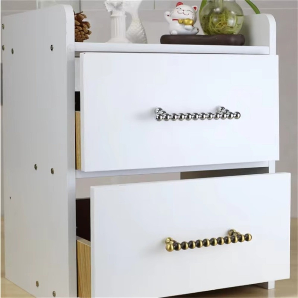 高級小型丸型ボールプルハンドル亜鉛合金シルバービーズ家具ノブ - Furniture Hardware Nut のレビューと価格