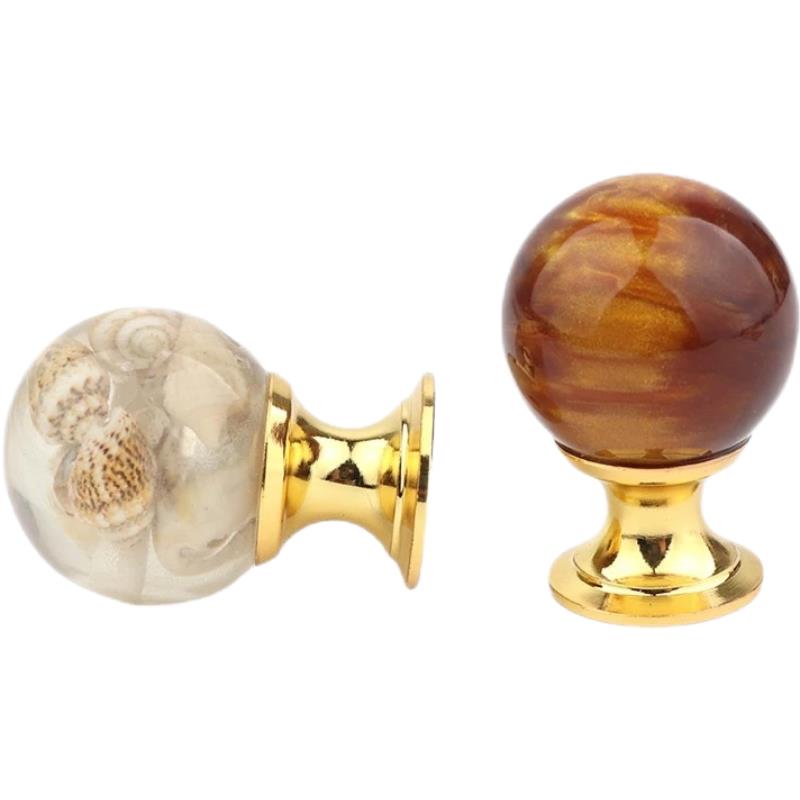アンバーシェルタイガーアイゴールド食器棚取手引き出しノブドア - Drawer Pull Gold のレビューと価格
