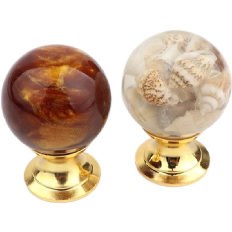アンバーシェルタイガーアイゴールド食器棚取手引き出しノブドア - Drawer Pull Gold のレビューと価格