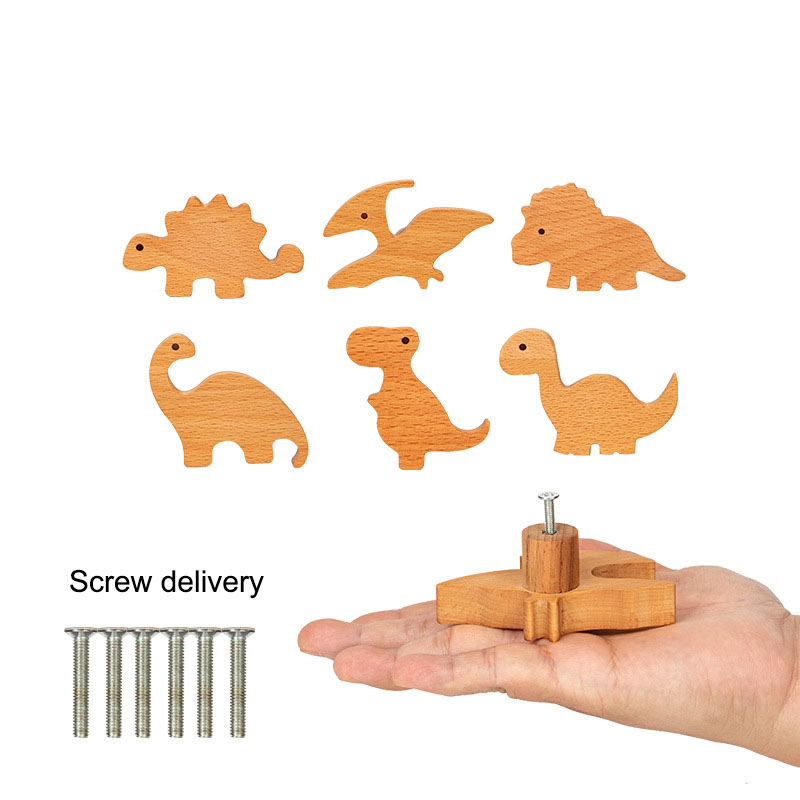 キャビネットドアハンドル子供部屋クリエイティブかわいい恐竜ユ - Furniture Hardware Nut のレビューと価格
