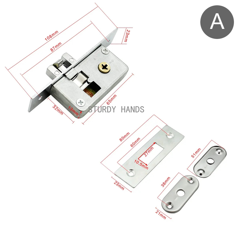 合金ピンロックスライドドア目に見えないフックロックフレームガ - Furniture Hardware Fitting のレビューと価格